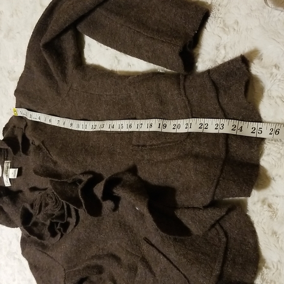 Marisa Christina Sweater Cardigan Womens Size Medium Brown Wool Y2K Fall - Picture 7 of 9